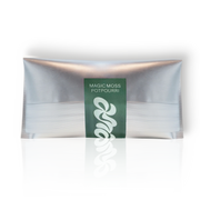 Packaged product labeled 'Magic Moss Potpourri' on a white background